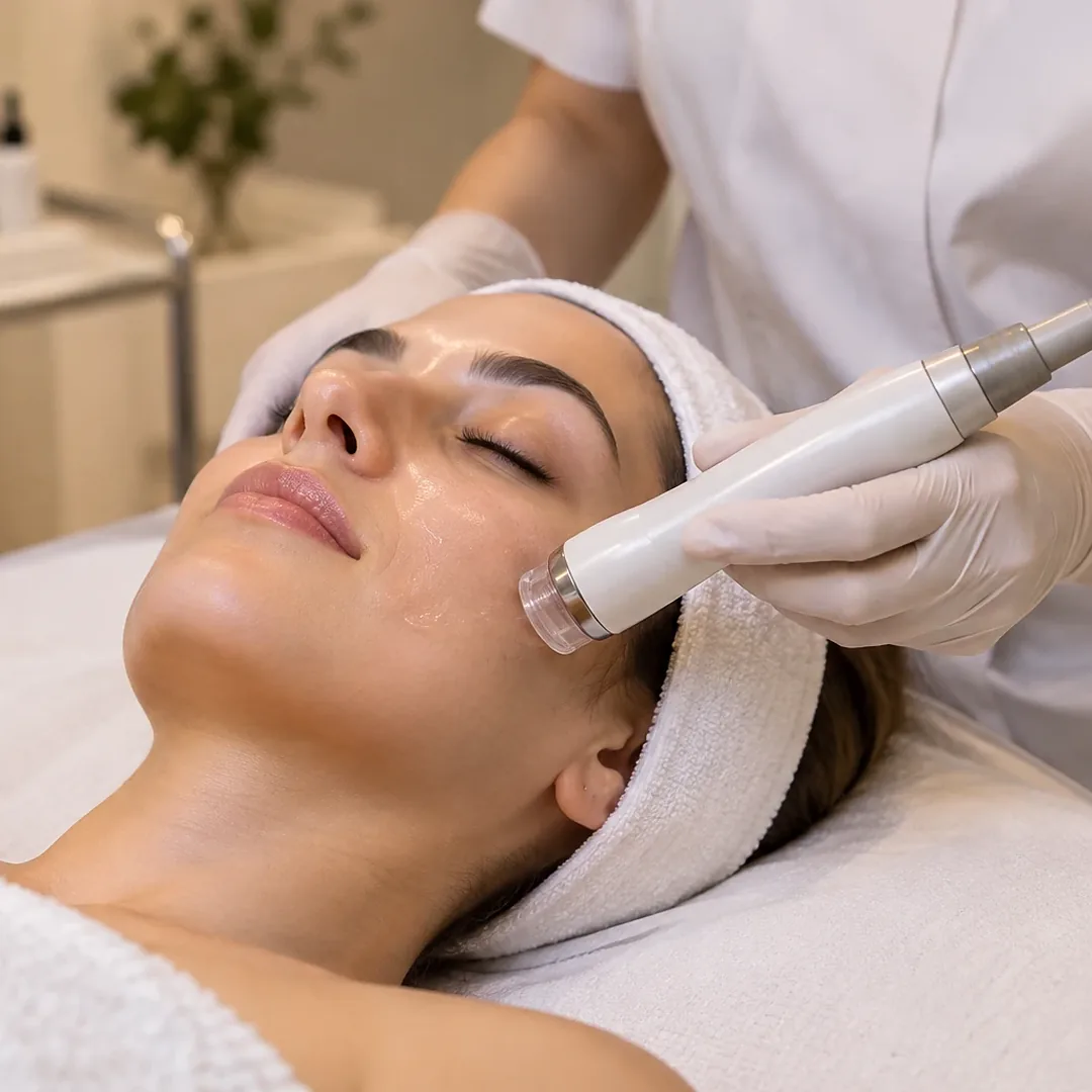 Sesión de tratamiento facial con aparatología en CMD